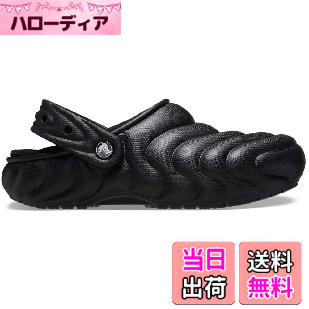 【送料無料】Crocs 男女兼用。 Crocs Classic Lined Overpuff Clog Unisex Adultクロッグ 色：ブラック///ホワイト、サイズ：25.0 cm