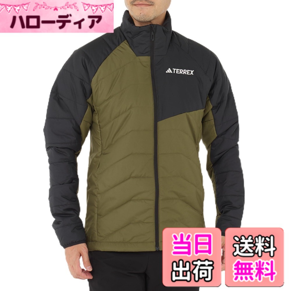 【貨物輸送無料】adidas(アディダス) 上衣テレタイプ マルチシンセティック インサレーテッドジャケット JMS25メンズ 色：黒いこと/オリーブストレータ(IM8205)、大きさ：2XL
