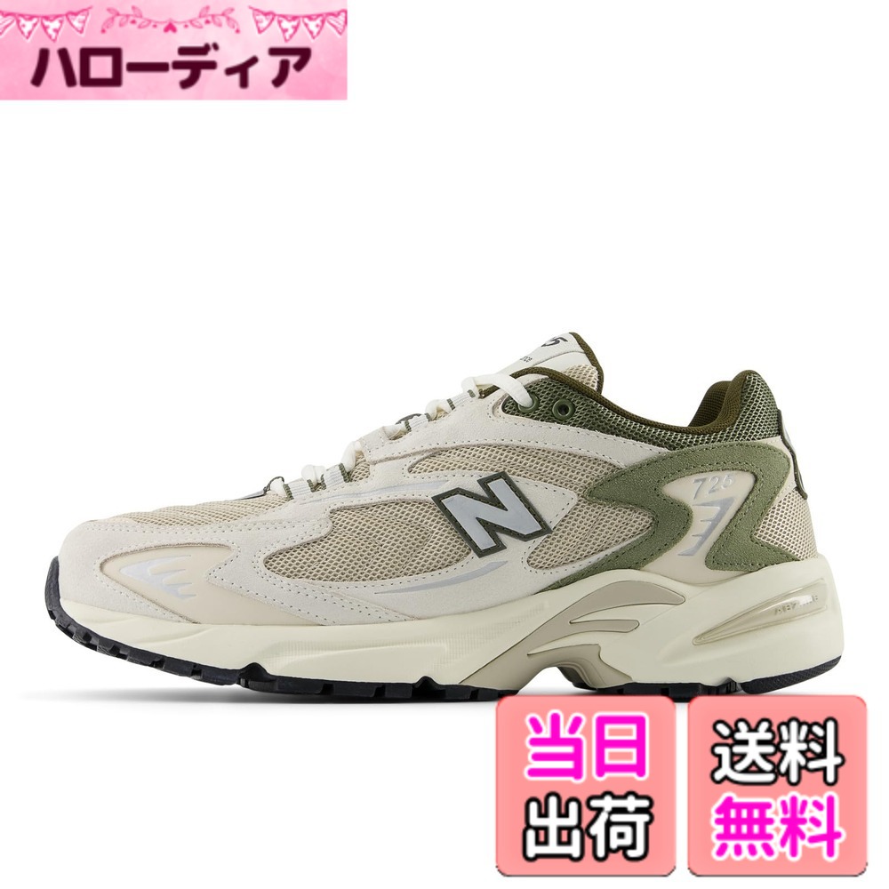 【送料無料】[ニューバランス] スニーカー ML725 現行モデル メンズ レディース 色：CJ(WHITE/KHAKI)、サイズ：25.0 cm D