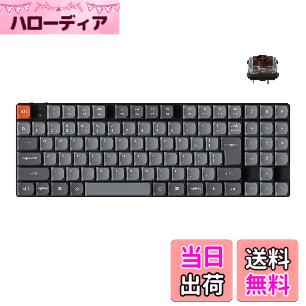 【送料無料】【国内正規品】Keychron K13 Max QMK対応ワイヤレス・カスタムメカニカルキーボード 2.4GH/Bluetooth/有線対応 80%ナンバーパッド付 JISレイアウト ダブルショットPBTキーキャップ ホットスワップ対応 Mac Windows ロープロファイルGa サイズ：かな印字なし