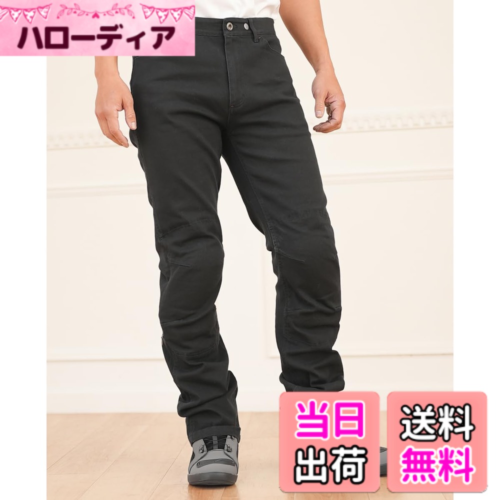 【送料無料】[コミネ] バイク用 WJ-7323 WJ-732 R ジーンズ 色：Cotton Black、サイズ：L