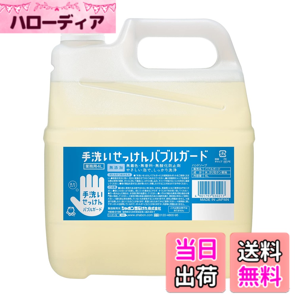【貨物輸送無料】【大電気容量】 石けん玉 砂上の楼閣差し固める お役目用 4L 色：白いこと、大いさ：4リッター (x 1)