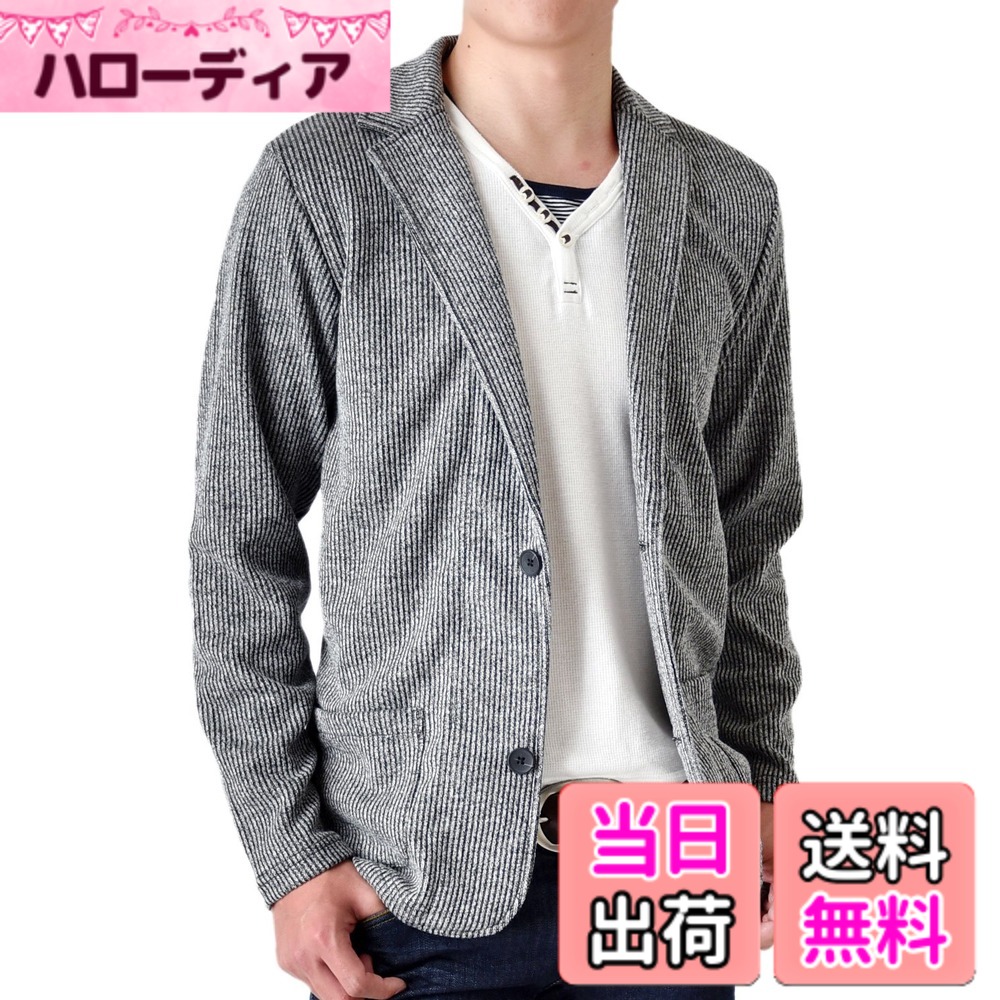 【送料無料】(アローナ) ARONA ジャケット メンズ シャドーストライプテーラードジャケット ストレッチ ブレザー ゴルフ ゴルフウェア メンズ/YC 色：B２１グレーレギュラー丈、サイズ：L