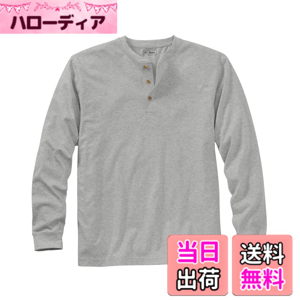 【貨物輸送無料】[エルエルビーン] ケアフリー・アンシュリンカブル・ティ、長袖 ヘンリー ジャパン・相応う 色：Gray Heather、大きさ：2XL