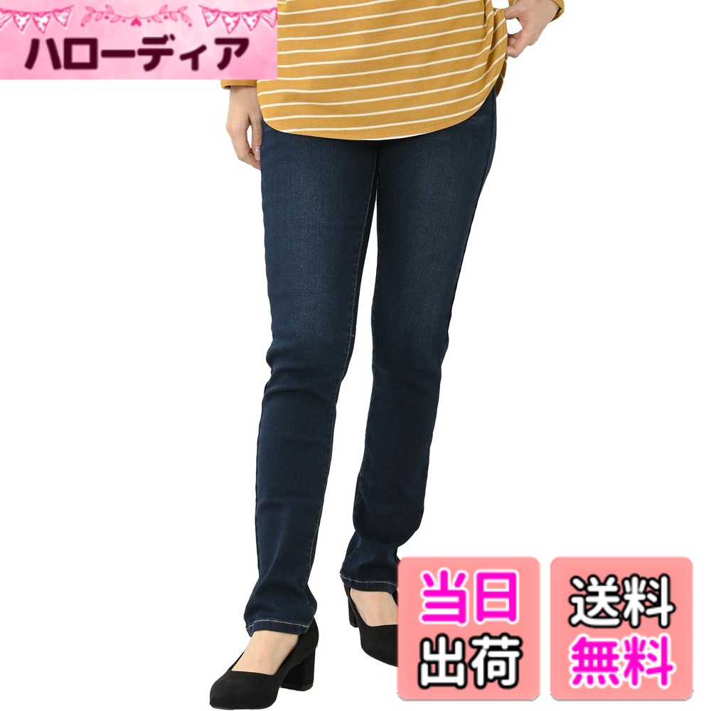【送料無料】[JANJAM]美脚スキニーデニム 裏起毛パンツ 大きいサイズ レディース スキニーパンツ ストレッチ 美脚 細魅せ 色：インディゴ72cm、サイズ：4L