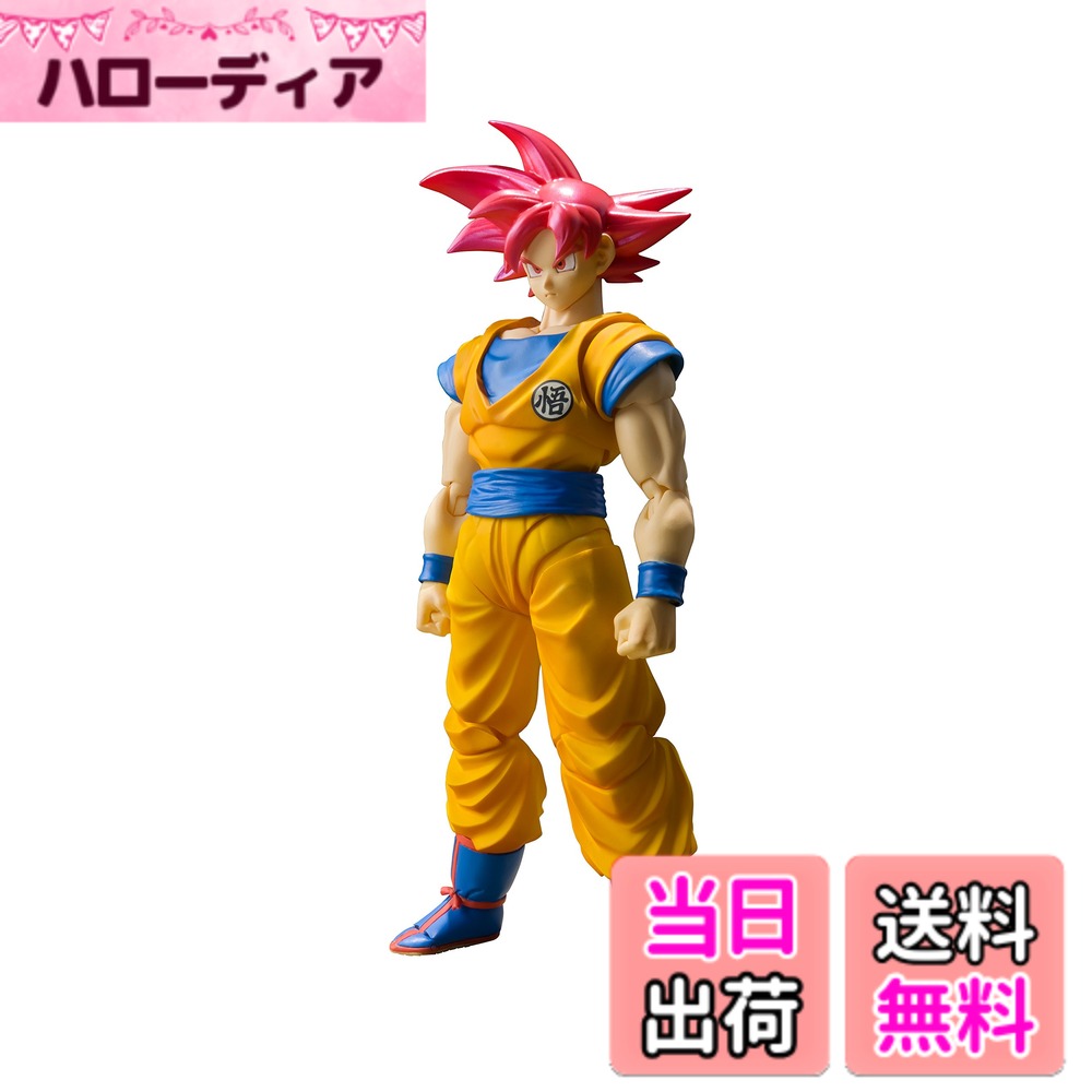 【送料無料】Bandai - Figurine DBZ - Son Goku Super Saiyan God Cheveux Rouge SH Figuarts 14cm - 4549660175643 サイズ：ワンサイズ