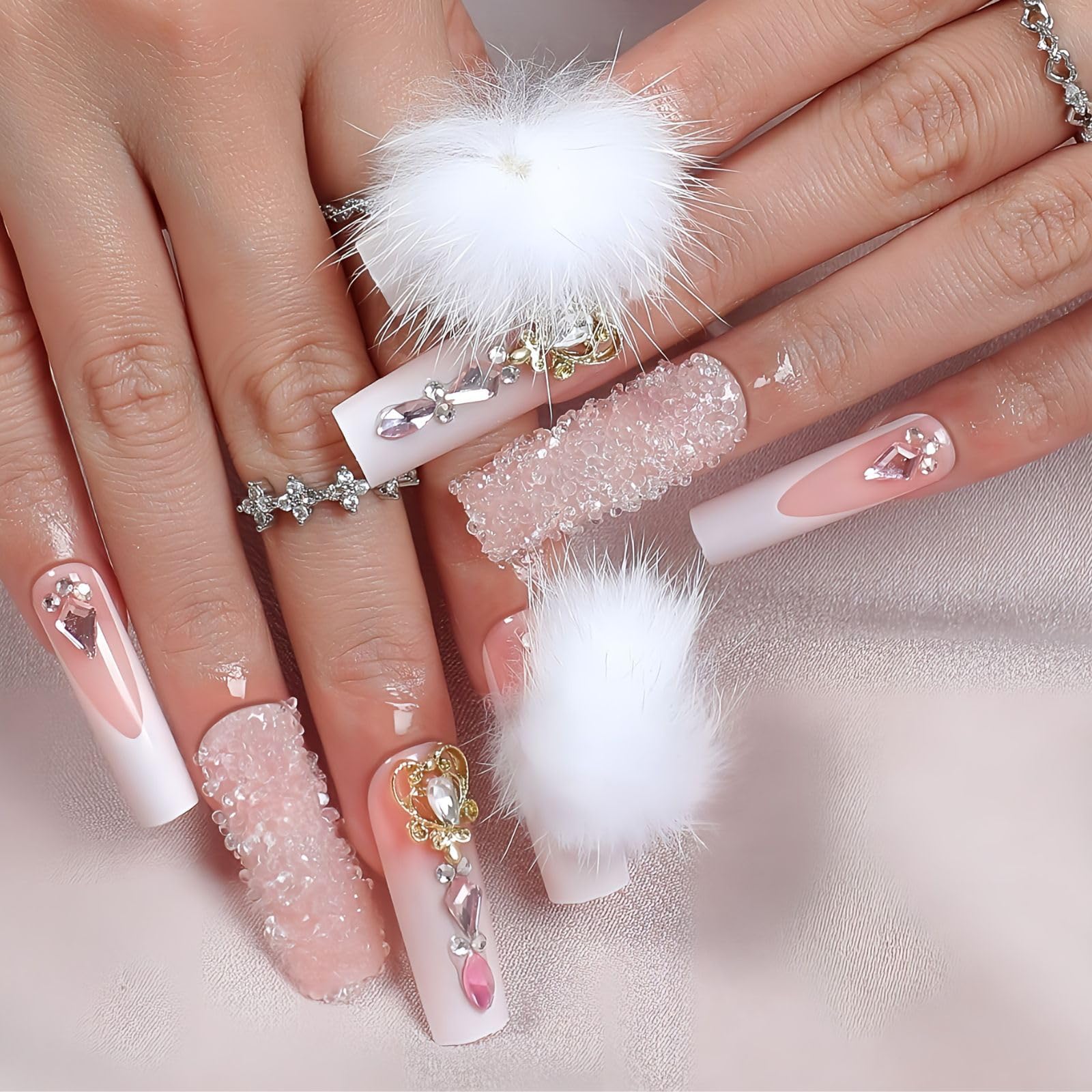 楽天市場】【送料無料】Liberte555 ネイルチップ ギャル 子供 ロング