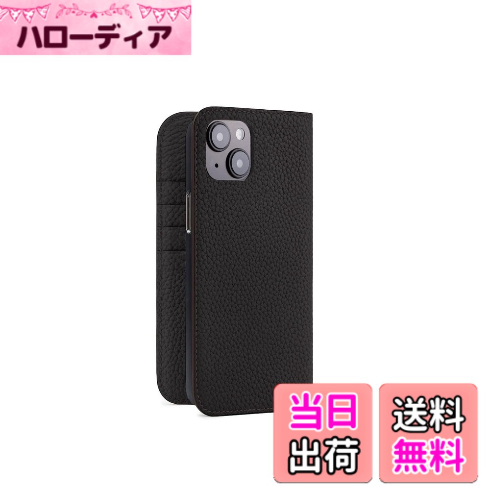 【貨物輸送無料】【ボナベンチュラ】当用日記容れもの シュリンクレザー 色：黒いこと、大きさ：iPhone 14 Plus