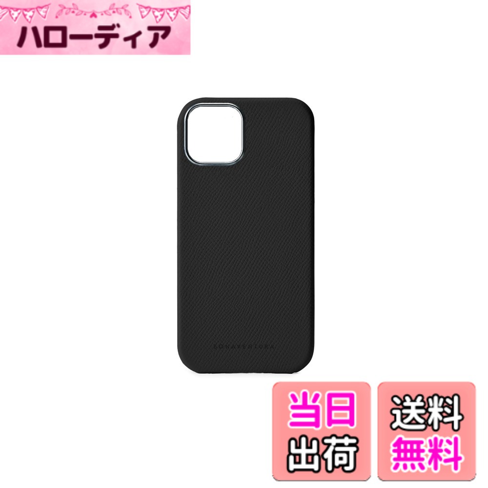 【送料無料】【BONAVENTURA】バックカバーケース ノブレッサレザー iPhone15 BBCN15 色:ブラック、サイズ:iPhone 15|ハローディア店
