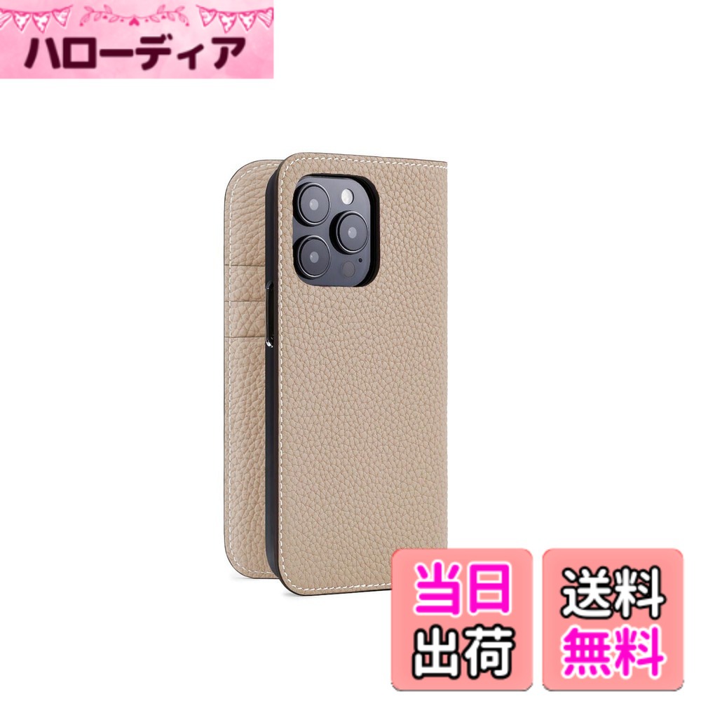 【貨物輸送無料】【BONAVENTURA】当用日記容れもの シュリンクレザー iPhone15Pro BODT15P 色：グレージュ、大いさ：iPhone 15 Pro