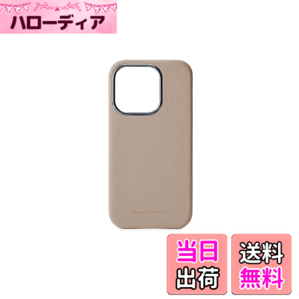 【送料無料】【BONAVENTURA】バックカバーケース ノブレッサレザー iPhone15Pro BBCN15P 色：グレージュ、サイズ：iPhone 15 Pro｜ハローディア店