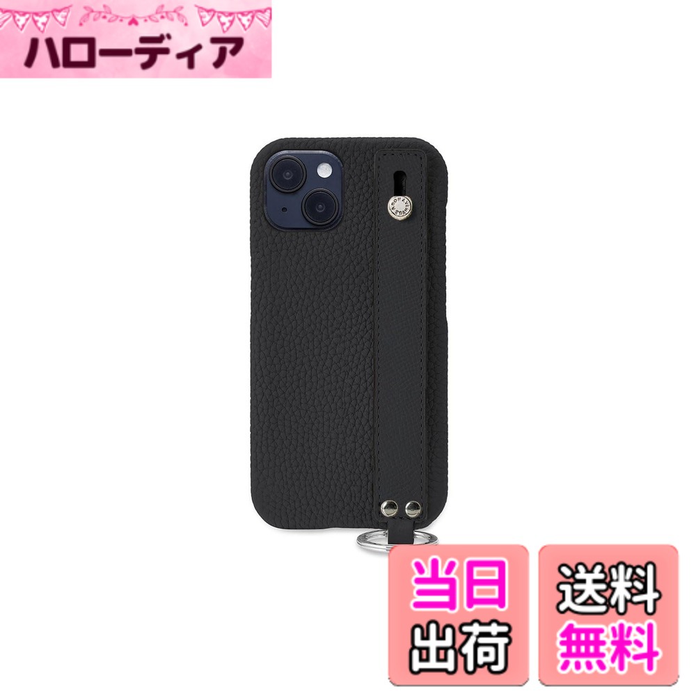 【送料無料】【BONAVENTURA】ハンドル付き バックカバーケース シュリンクレザー 色:ブラック、サイズ:iPhone 14|ハローディア店