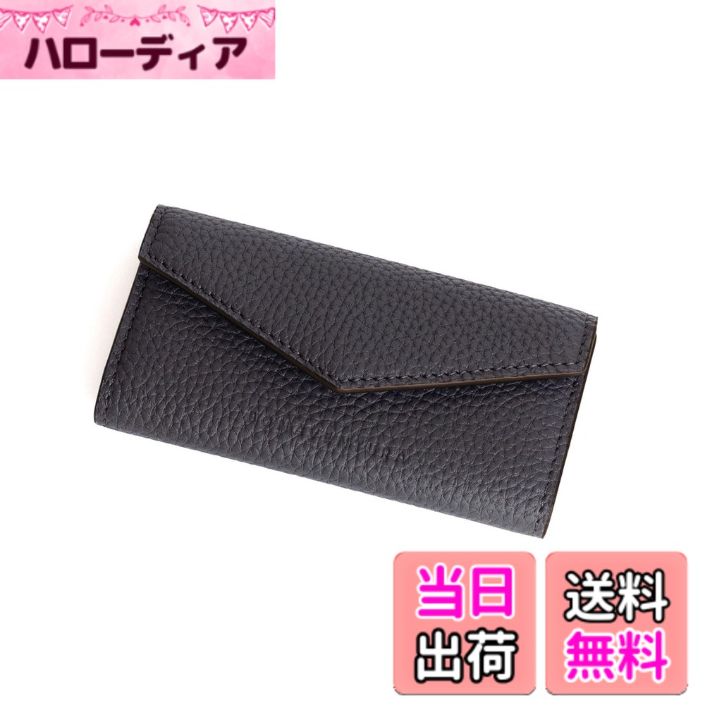 【貨物輸送無料】[BONAVENTURA] か細い 足懸かり入れもの シュリンクレザー 色：黒いこと x 緑であること、大きさ：幅6.0糎 高さ10.5糎 マチ1.0糎