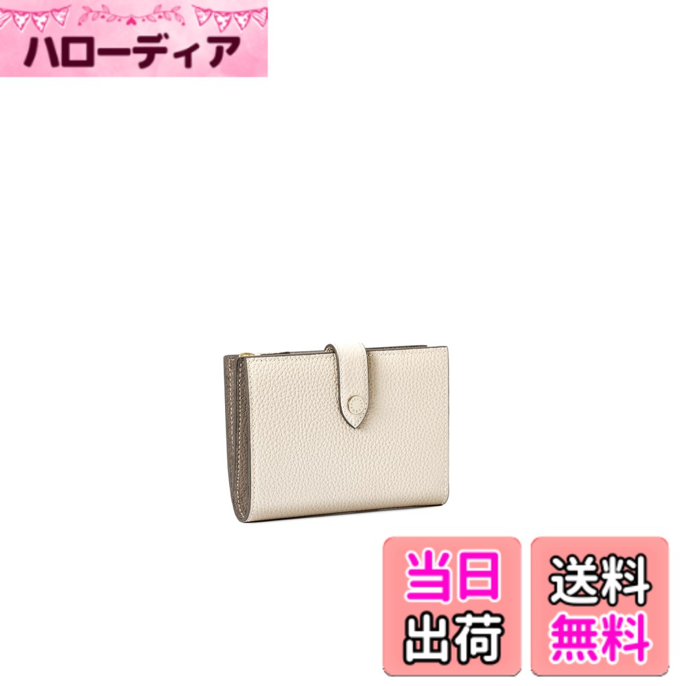【貨物輸送無料】【BONAVENTURA】呼びりんテッド マルチミディアムウォレット リバイス ボッタラートレザー(シュリンクレザー) 色：象牙色 x エトープ、大きさ：幅12.7糎 高さ8.8糎 厚さ2.5糎
