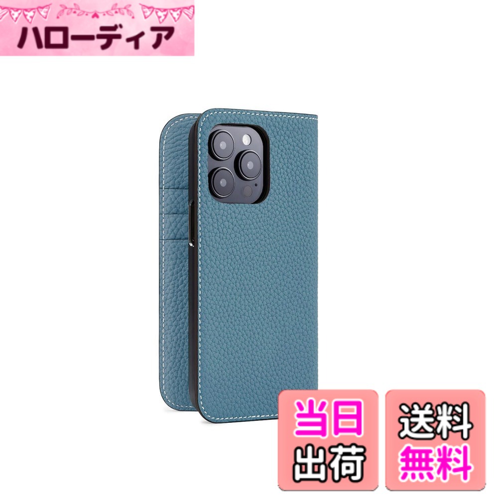 【送料無料】【BONAVENTURA】ダイアリーケース シュリンクレザー iPhone15Pro BODT15P 色：シアン.、サイズ：iPhone 15 Pro｜ハローディア店