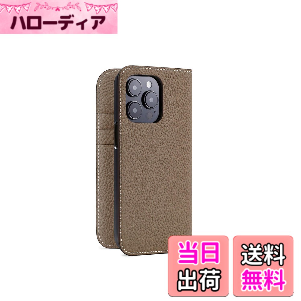【貨物輸送無料】【BONAVENTURA】(for iPhone15 Pro) 当用日記容れもの シュリンクレザー [エトープ]イタリアンなめし革 本革 差し上げ物 差し上げ物 BODTR15P-ET 色：エトープ.、大いさ：iPhone 15 Pro