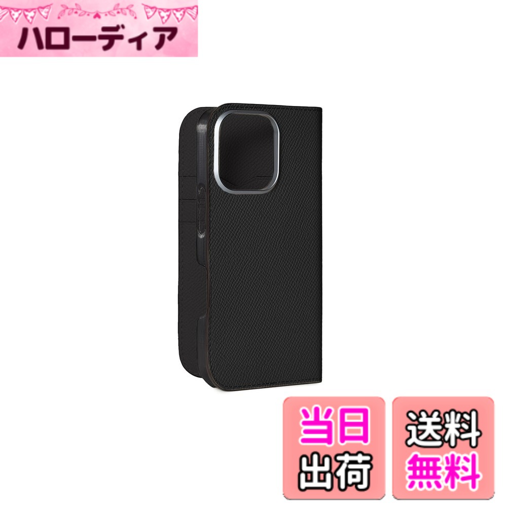【貨物輸送無料】【BONAVENTURA】当用日記容れもの ノブレッサレザー iPhone16Pro BODN16P 色：黒いこと、大きさ：iPhone 16 Pro