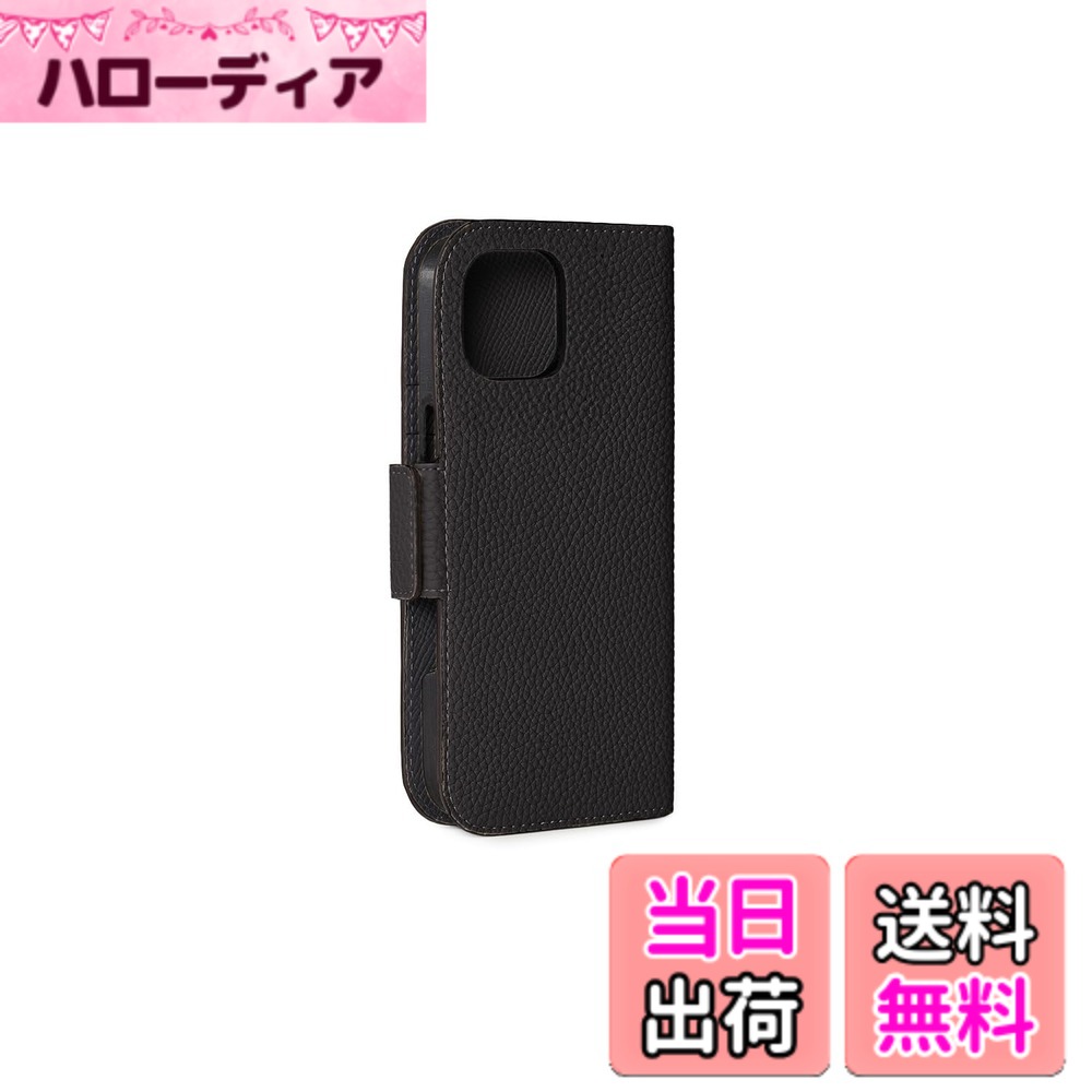 【貨物輸送無料】【BONAVENTURA】スタンドダイアリーケース シュリンクレザー iPhone16ProMax BKAT16PM 色：黒いこと、大きさ：iPhone 16 Pro Max