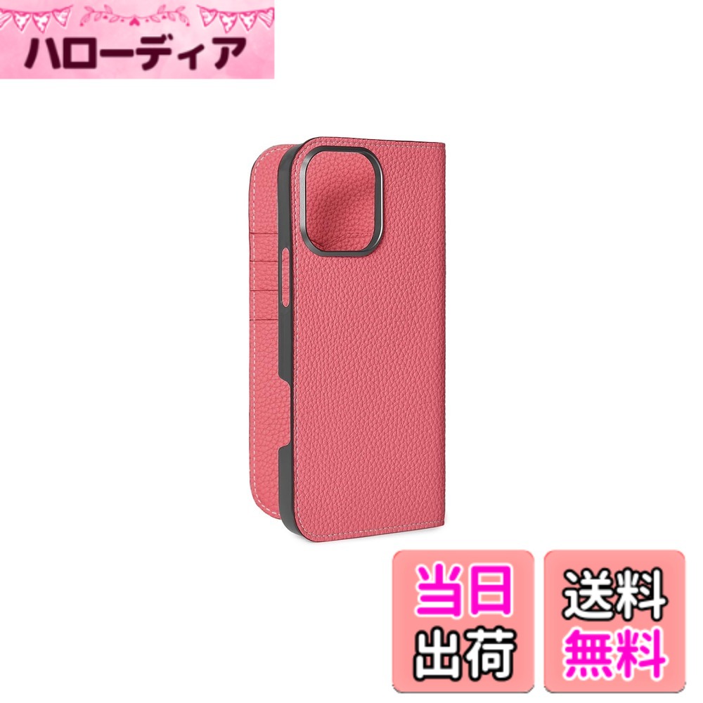 【貨物輸送無料】【BONAVENTURA】当用日記入れもの シュリンクレザー iPhone16ProMax BODT16PM 色：アザレ、大きさ：iPhone 16 Pro Max