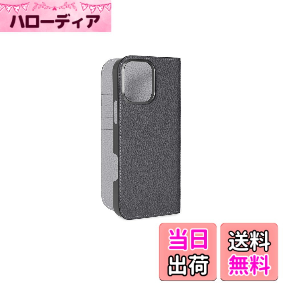 【送料無料】【BONAVENTURA】ダイアリーケース シュリンクレザー iPhone16ProMax BODT16PM 色：チャコール x トゥルーグレー、サイズ：iPhone 16 Pro Max 20,938円
