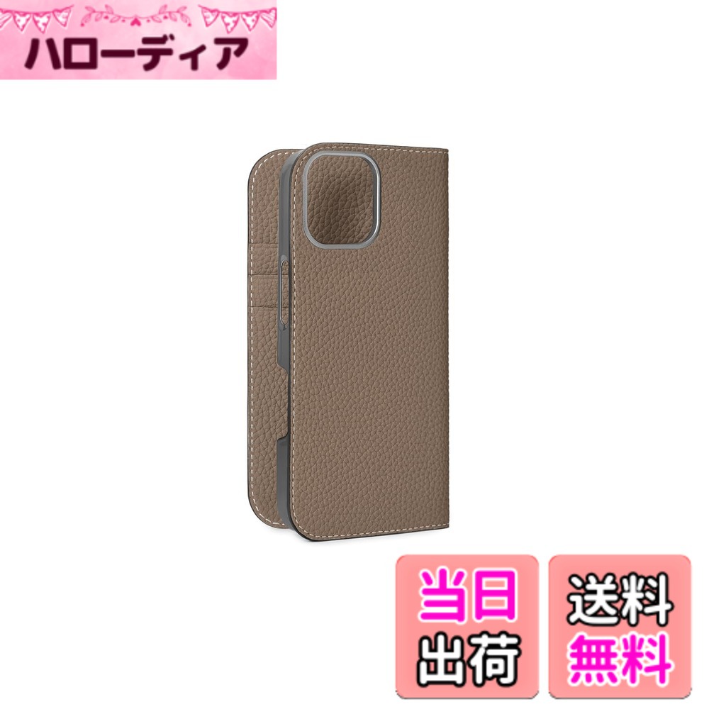【貨物輸送無料】【BONAVENTURA】当用日記容れもの シュリンクレザー iPhone16Pro BODT16P 色：エトープ、大いさ：iPhone 16 Pro
