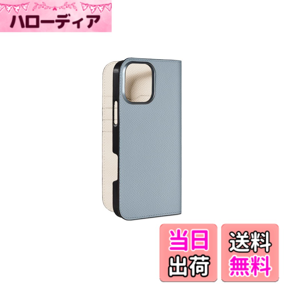 【貨物輸送無料】【BONAVENTURA】当用日記容れもの ノブレッサレザー iPhone16ProMax BODN16PM 色：青碧リン x 白いこと、大きさ：iPhone 16 Pro Max
