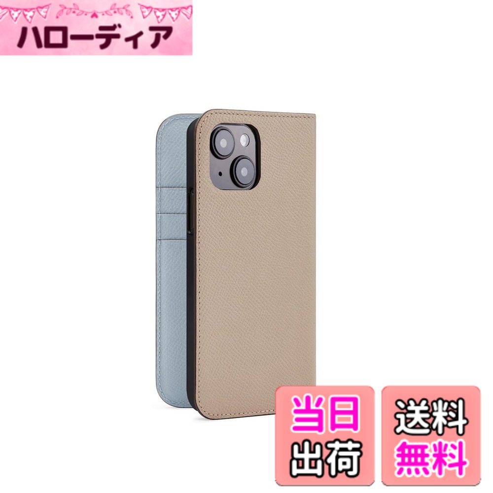 【貨物輸送無料】【BONAVENTURA】(for iPhone15) 当用日記容れもの ノービレレザー(ノブレッサレザー)[グレージュ x 青碧リン] スマホケース ヨーロッパ最御前上等なめし革 本革 MagSafe相応う 差し上げ物 新やって行く はいり込む入社祝賀会 B 色：グレージュ x 青碧リン.、大きさ：iPhone 15