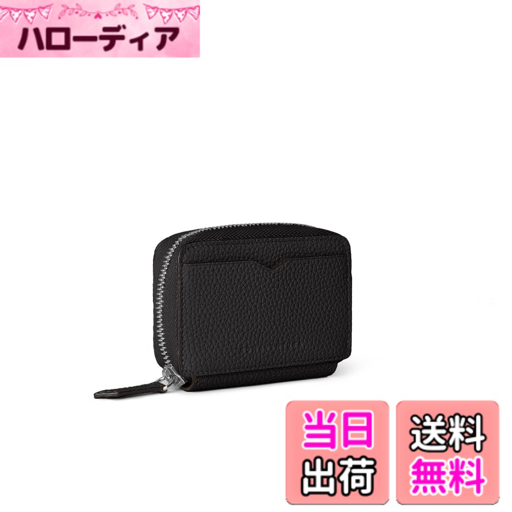 【貨物輸送無料】[BONAVENTURA] ラウンドジップ スマートキーケース ボッタラートレザー 色：黒いこと x 緑であること、大きさ：幅10.5珊 高さ8.5珊 奥ふかさ2.5珊