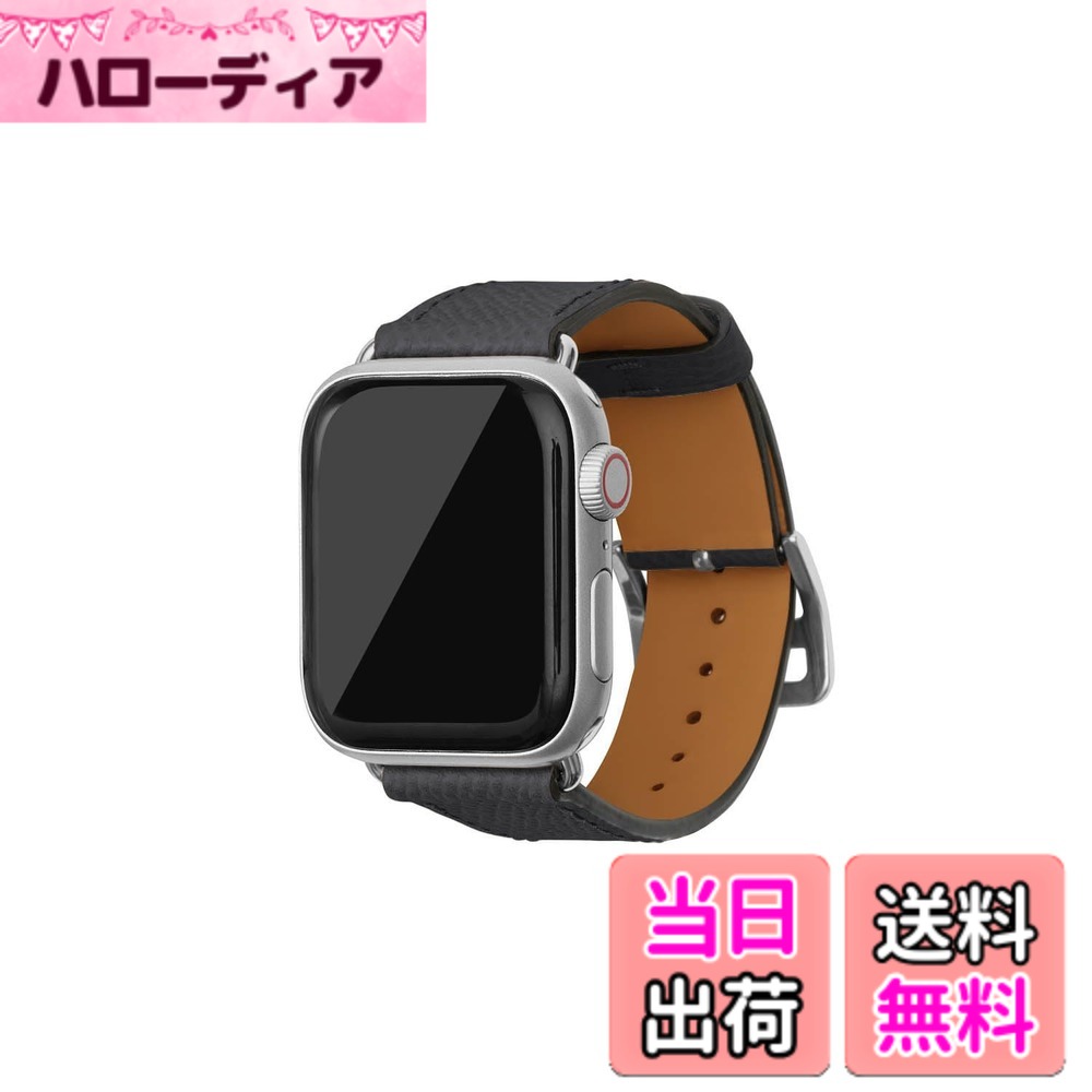 【貨物輸送無料】[BONAVENTURA] ボナベンチュラ Apple Watch用 なめし革ダンス楽隊 本革 ノブレッサレザー Apple Watch Series相応う 1-10 SE(第1・2時人) 相応う 色：なめし革：濃灰色薄墨色/アダプタ：しろがね色、大きさ：38粍/40粍/41粍/42粍, M/L大きさ