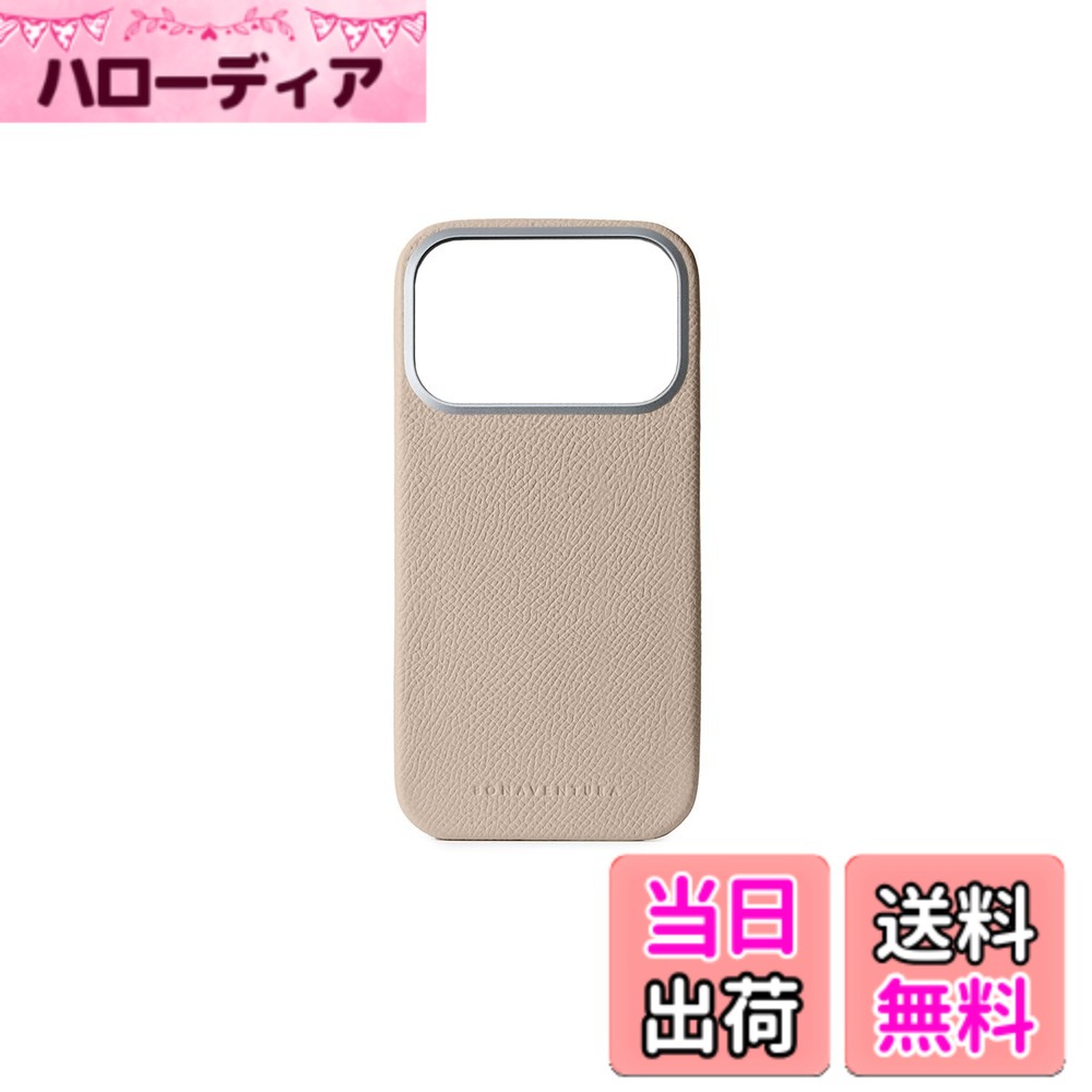 【貨物輸送無料】【BONAVENTURA】バックカバーケース ノービレレザー for iPhone17 Pro BBCN17P 色：グレージュ、大いさ：iPhone 17 Pro