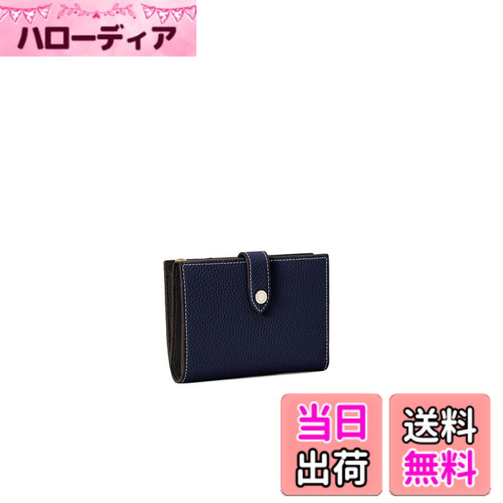 【貨物輸送無料】【BONAVENTURA】呼びりんテッド マルチミディアムウォレット リバイス ボッタラートレザー(シュリンクレザー) 色：米国海軍 x 黒いこと、大きさ：Medium