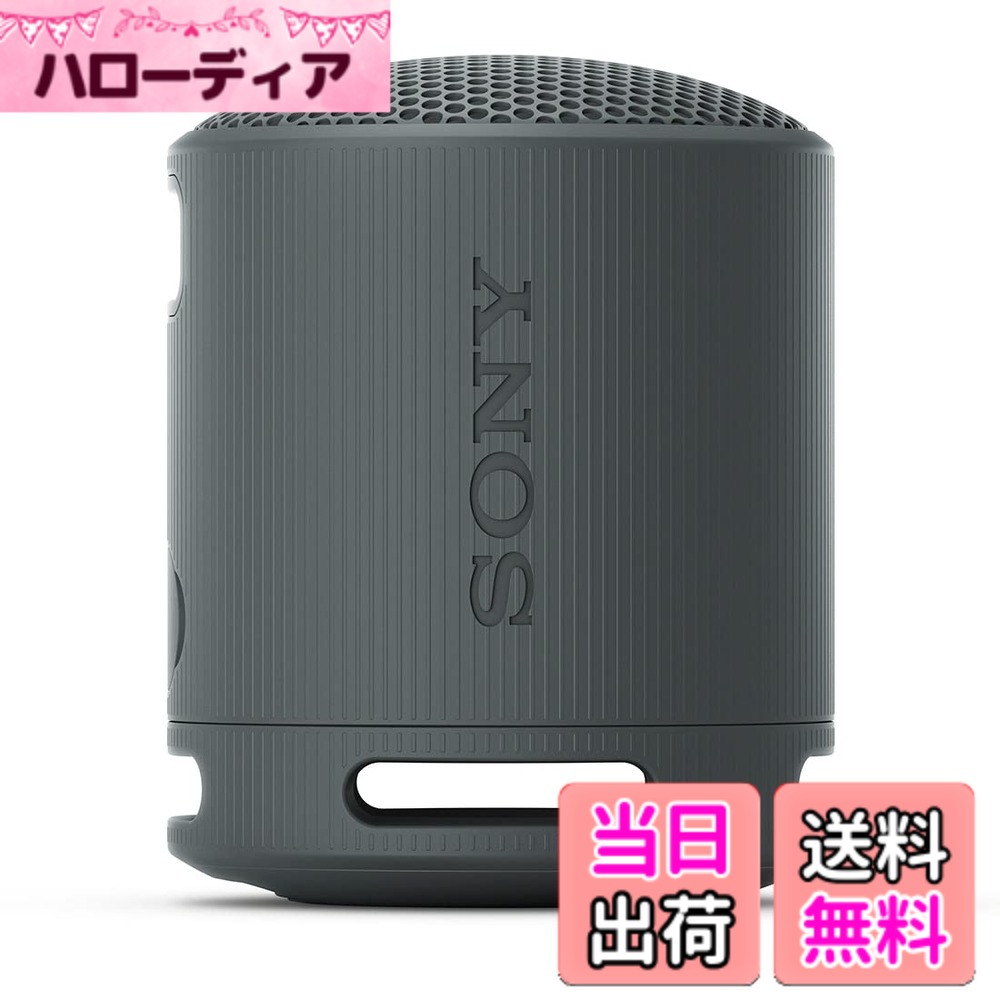 【送料無料】ソニー(SONY) ワイヤレススピーカー SRS-XB100:クリアな と重低音再生/防水・防塵対応 IP67/ロングバッテリー内蔵 約16時間/ハンズフリー通話対応/ステレオペア機能搭載/USB Type-C充電 ブラック SRS-XB100 BC