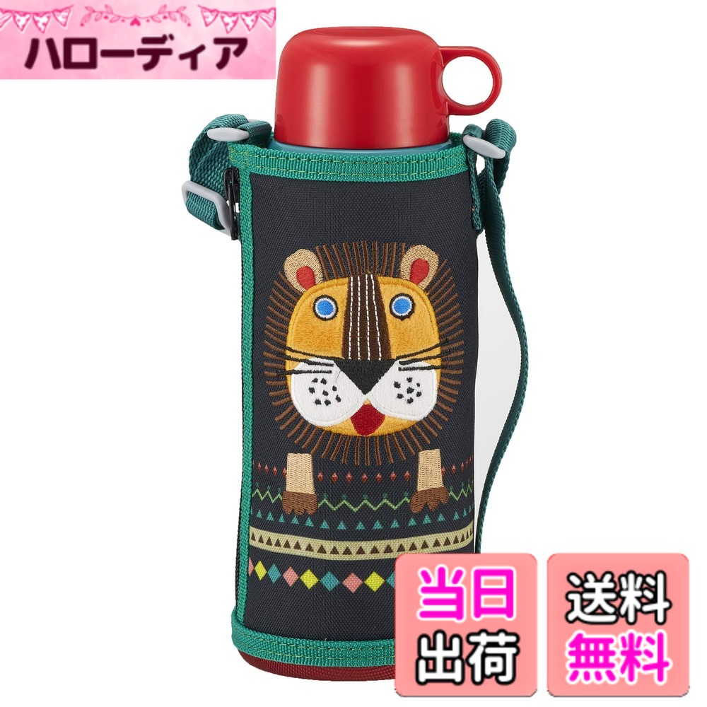 【送料無料】タイガー魔法瓶(TIGER) タイガー 水筒 800ml 直飲み コップ 付 2WAY ステンレス ボトル ポーチ付き サハラ コロボックル ライオン MBR-C08GKL