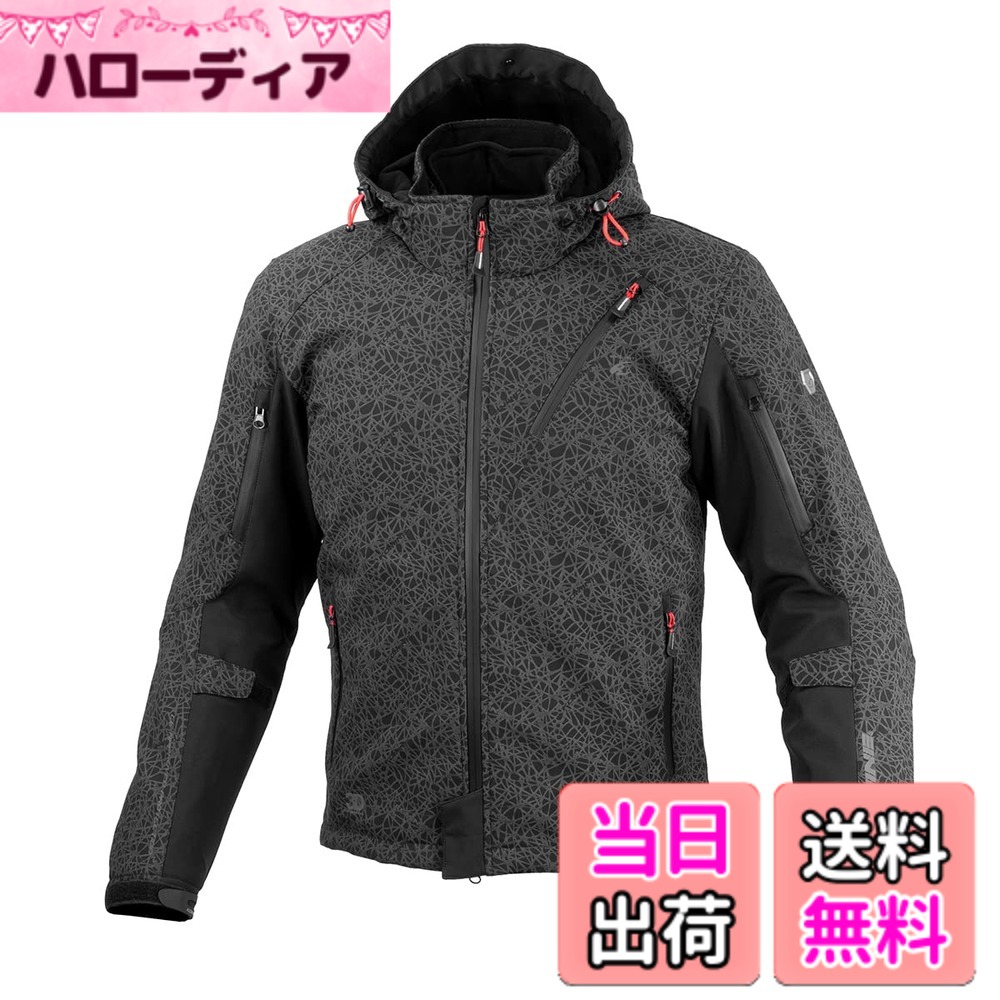 【送料無料】コミネ(KOMINE) バイク用 ジャケット JK-5793 プロテクトソフトシェルウィンターパーカ-イフ HR Neo HR Black XL