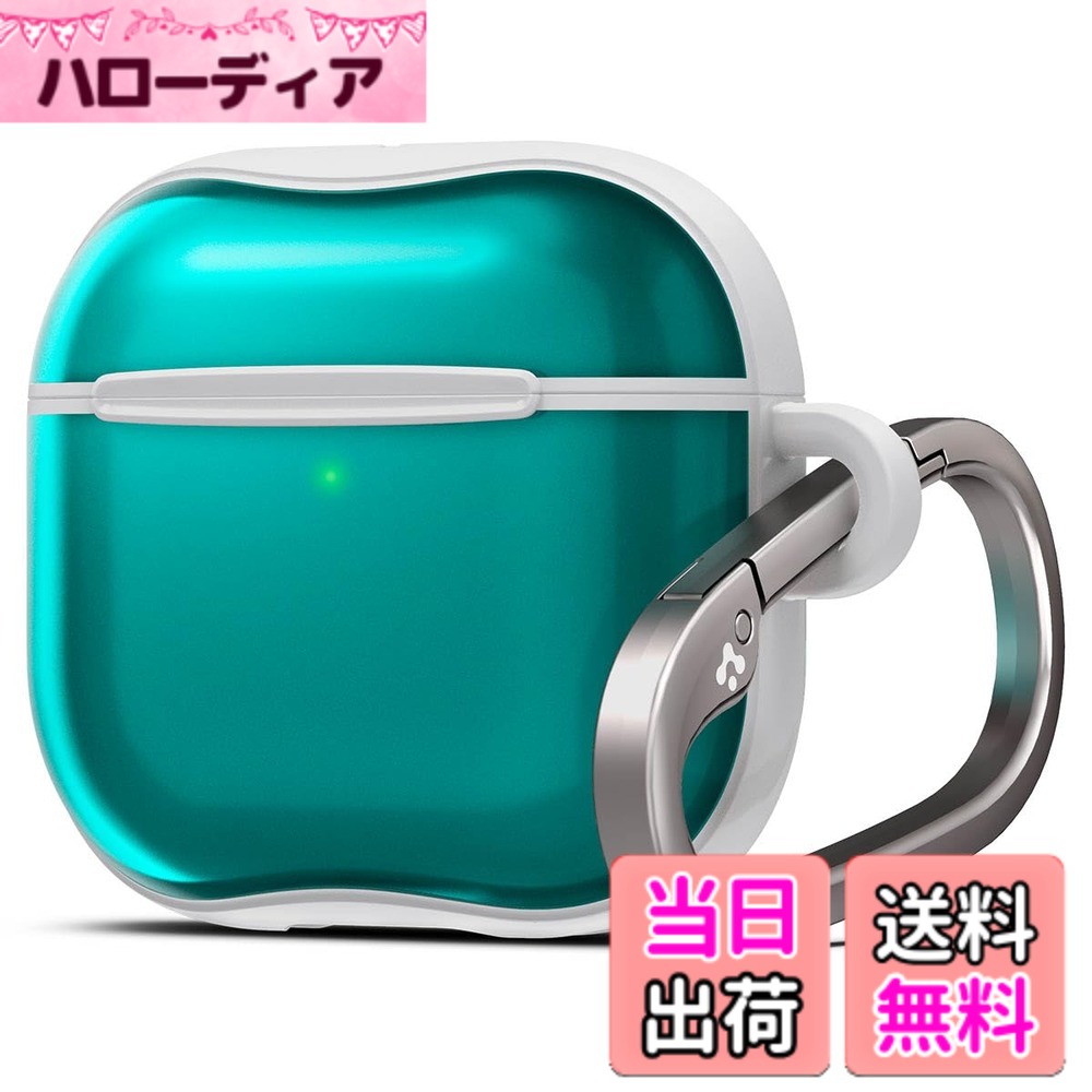 【送料無料】Spigen Airpods 第4世代 ケース AirPods 4 ケース TBU 半透明 ワイヤレス充電 対応 スリム 軽量 耐衝撃 クラシック・C1 ACS08644 (ボンダイブルー)