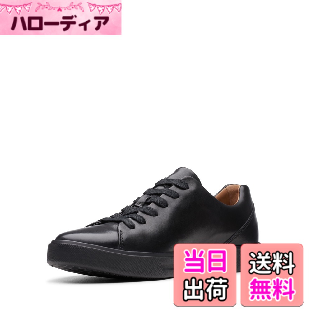 【送料無料】[Clarks(クラークス)] スニーカー アンコスタレース 本革 メンズ ブラックレザー UK 080(26 cm)｜ハローディア店