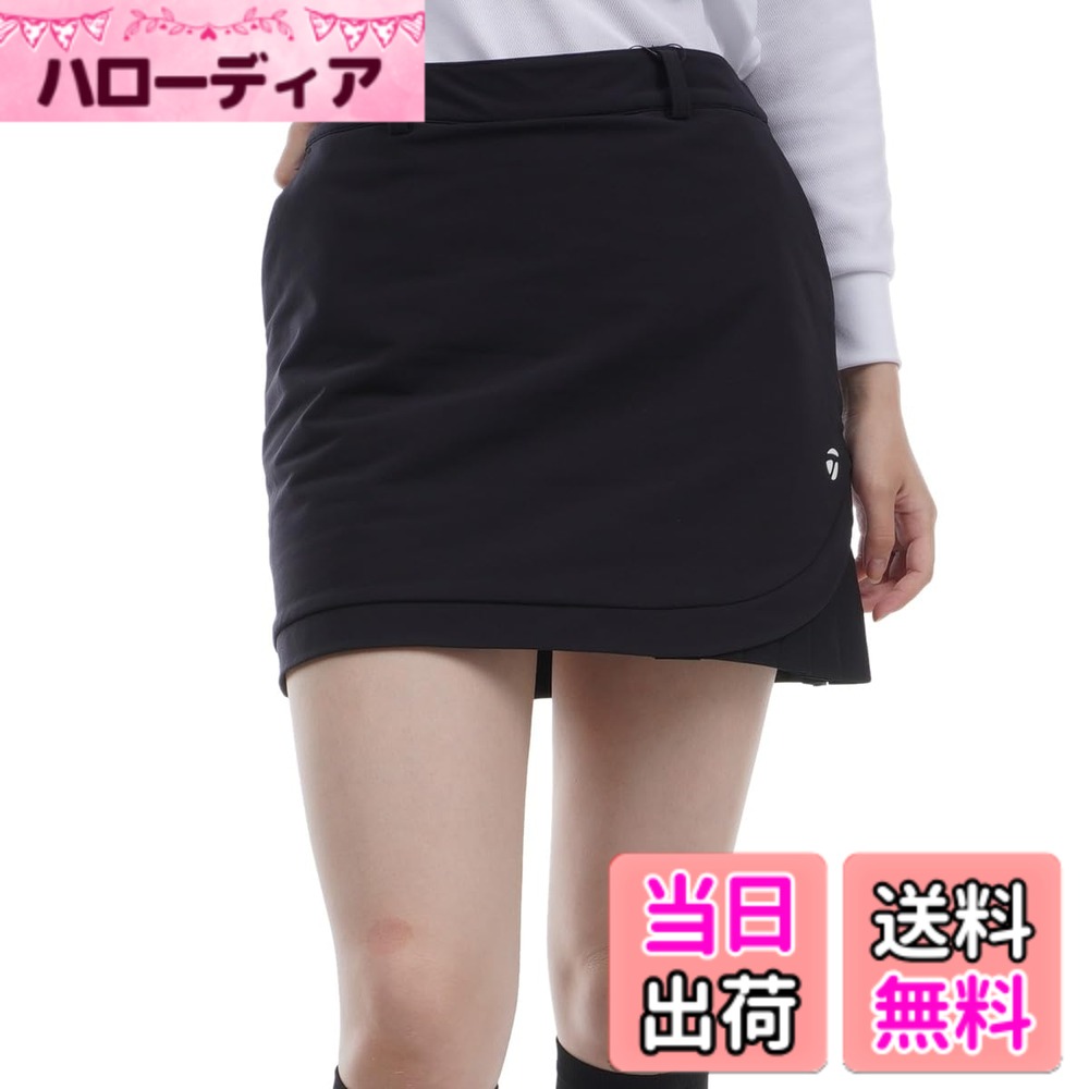 【貨物輸送無料】仕立て屋御手伝いさん(TAYLOR MADE) ストームフリースプリーツスコート 黒いこと 大きさS スカート レディース 23FW TL121