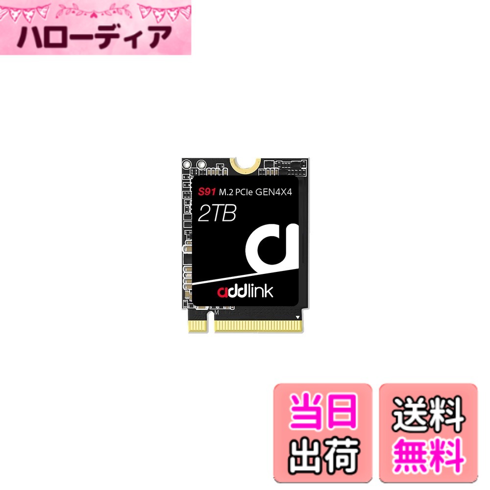 【送料無料】Addlink 台湾製 S91 2TB 2230 M.2 SSD NVMe PCIe Gen4x4 3D NAND 内蔵SSD, Steam Deck/ASUS ROG Ally対応 - 内蔵SSD速度最高5000 MB/秒 - (aJP2TBS91M2P)｜ハローディア店
