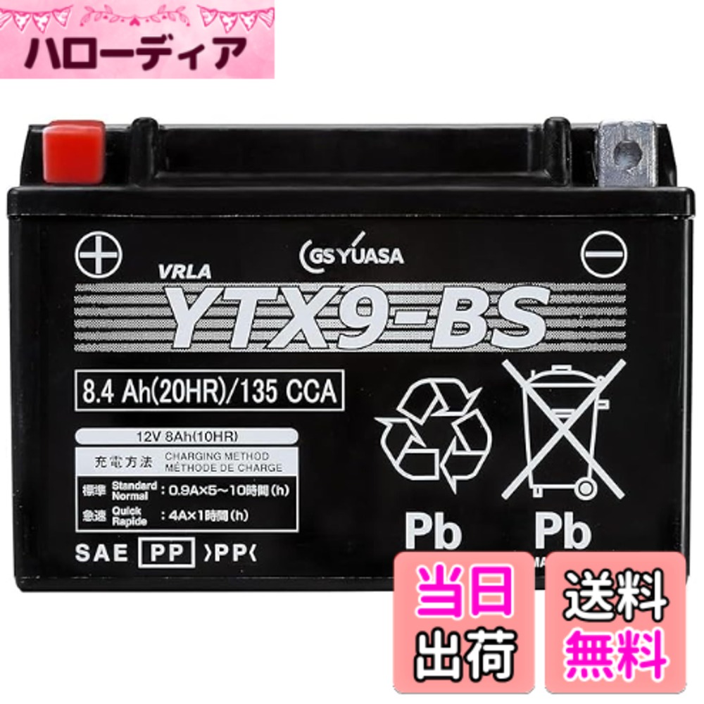 【送料無料】GSユアサ YTX9-BS シールド型 バイク用バッテリー 【 ジーエス ユアサ 】