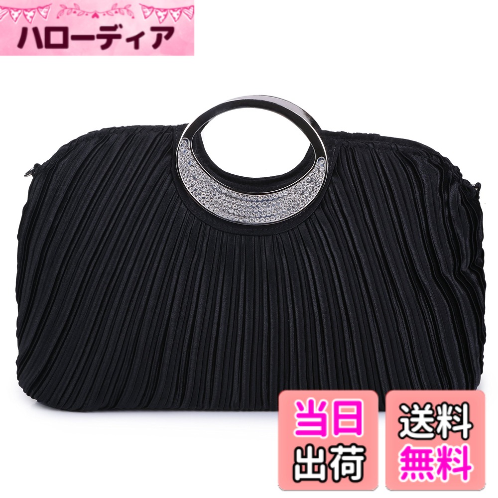 【送料無料】[REOTTI] パーティーバッグ クラッチバッグ レディース サテン プリーツ加工