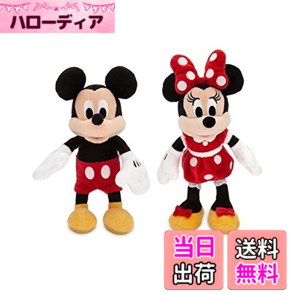 【送料無料】ディズニー (Disney) ミッキー＆ ミニー ミニサイズ ぬいぐるみ ペアセット 23.5cm レッド 2018 [並行輸入品]