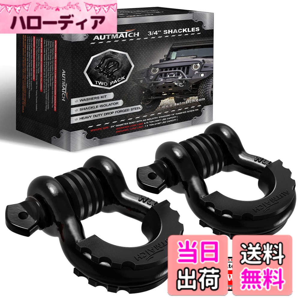 【送料無料】AUTMATCH Dリング シャックル 3/4\