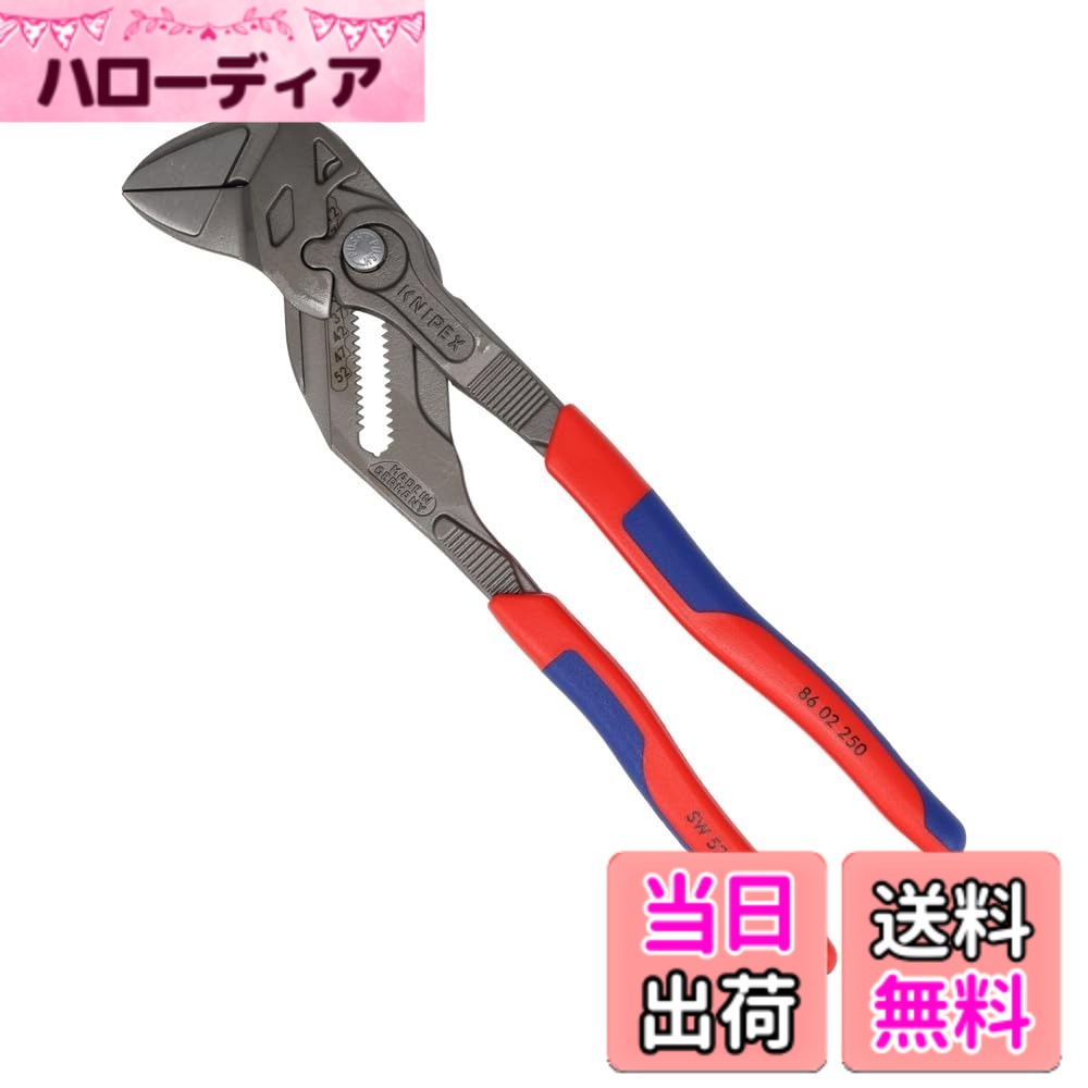 【貨物輸送無料】クニペックス KNIPEX 開口部活動の領域合わせる能力のあるな螺子釘用物の具 ペンチ鍵 コンフォートタイプ 全長250粍 8602-250SB
