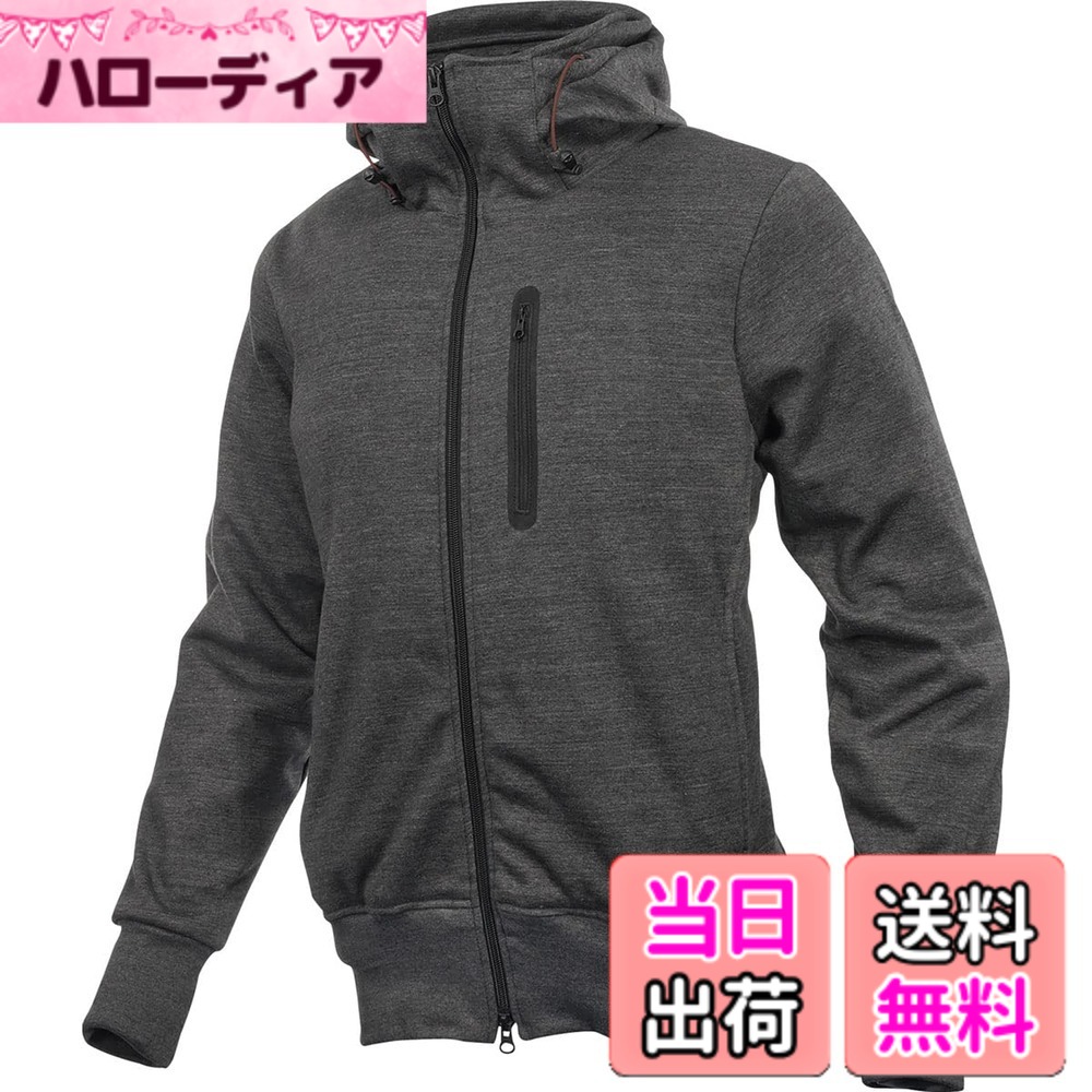【送料無料】[KOMINE] バイク用 ジャケット プロテクトKVパーカー JK-604 1290 秋冬春向け プロテクター CE規格レベル2 07-604 メンズ Grey XS