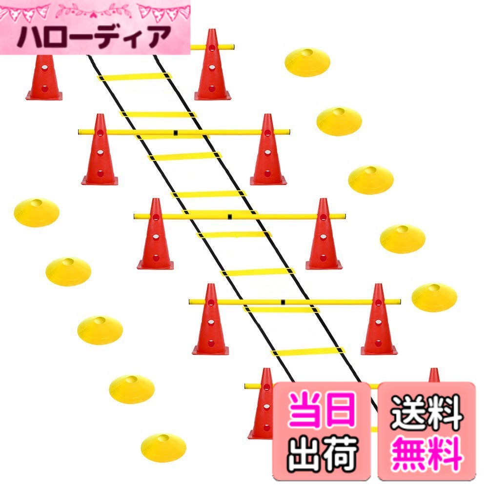 【貨物輸送無料】Voodans ハードル 掛けはしご 三角形玉蜀黍 目じるしパッド 目じるし玉蜀黍 竿付き添い人 機敏さ読み合わせる 地面引きくらべる ハードル書き割り トレンニングセット