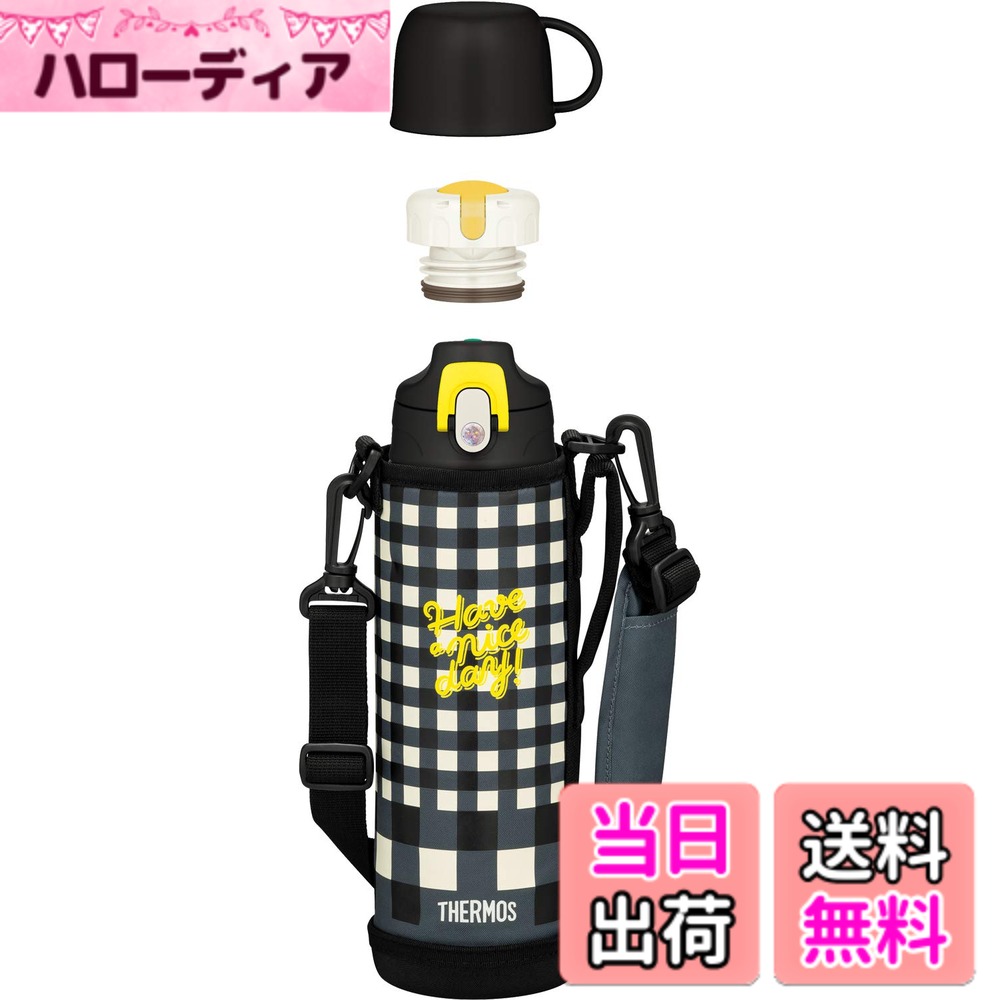 【送料無料】サーモス 水筒 真空断熱2ウェイボトル 1.0L/1.03L ブラックチェック FJJ-1000WF BKC