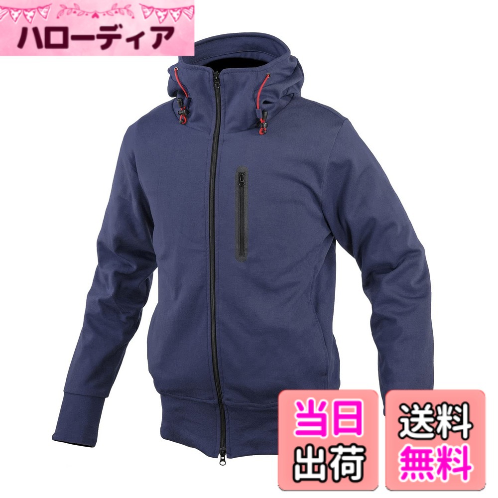 【送料無料】コミネ(KOMINE) バイク用 ジャケット JK-604 プロテクトKVパーカ Navy WL｜ハローディア店