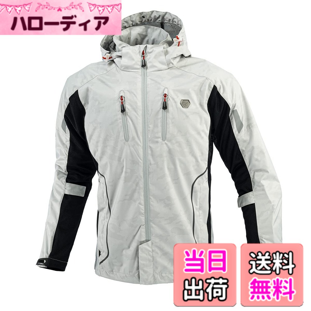 【送料無料】[KOMINE] バイク用 ジャケット JK-1123 プロテクトハーフメッシュパーカ 07-1123 レディース Silver Camo WM