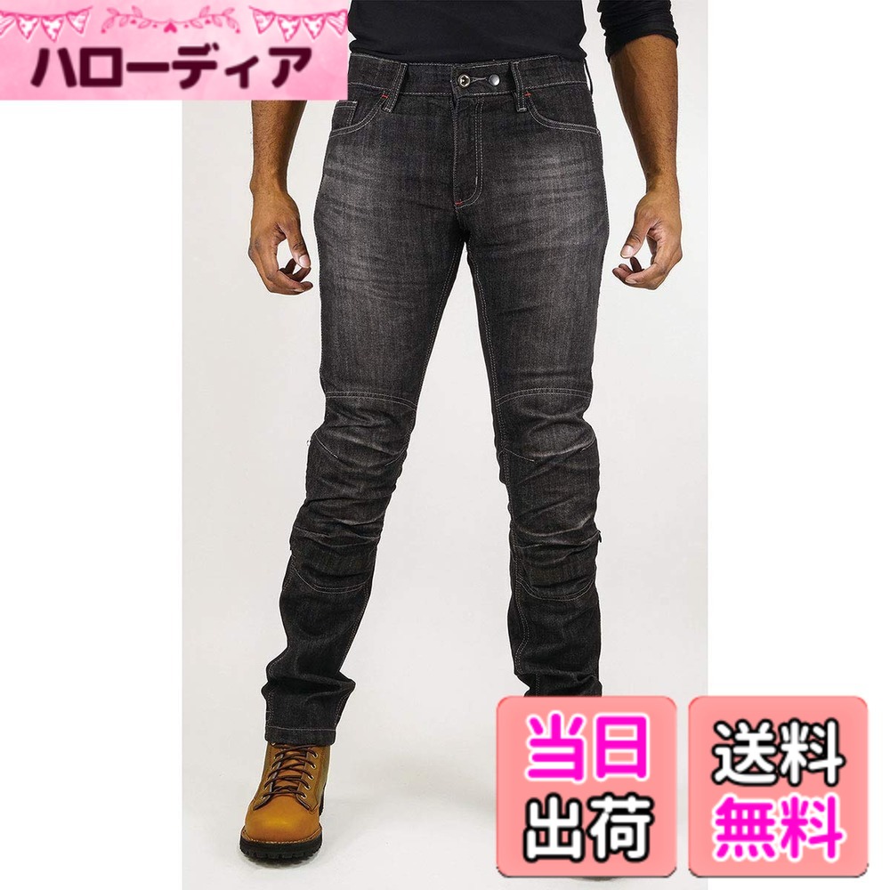 【送料無料】[KOMINE] バイク用 パンツ WJ-7373S ジーンズ Black 4XL 07-7373 メンズ