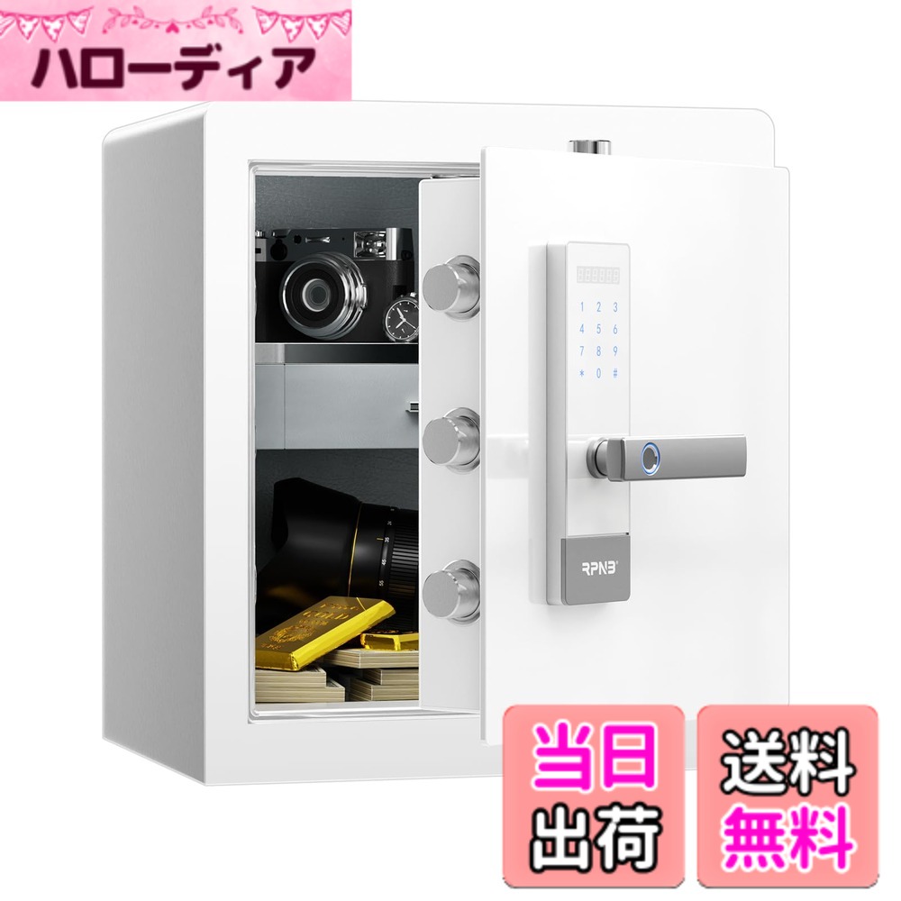 【貨物輸送無料】RPNB 御金蔵 防犯御金蔵 庫入れ庫 かっこ良い手当たり映写幕物音見せびらかすセーフ 二重言いきかせる 室内装飾の貴石抽き出し まさかの時手当たり2本 身寄り用 事務室 旅人宿 45L 白いこと
